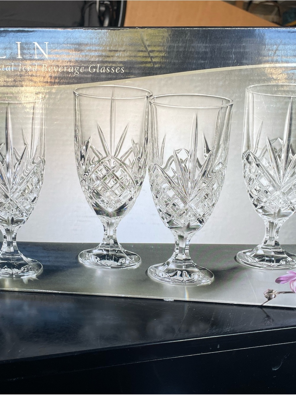 Crystal Cut Iced Beverage Glasses - Clear (Brand Unspecified)